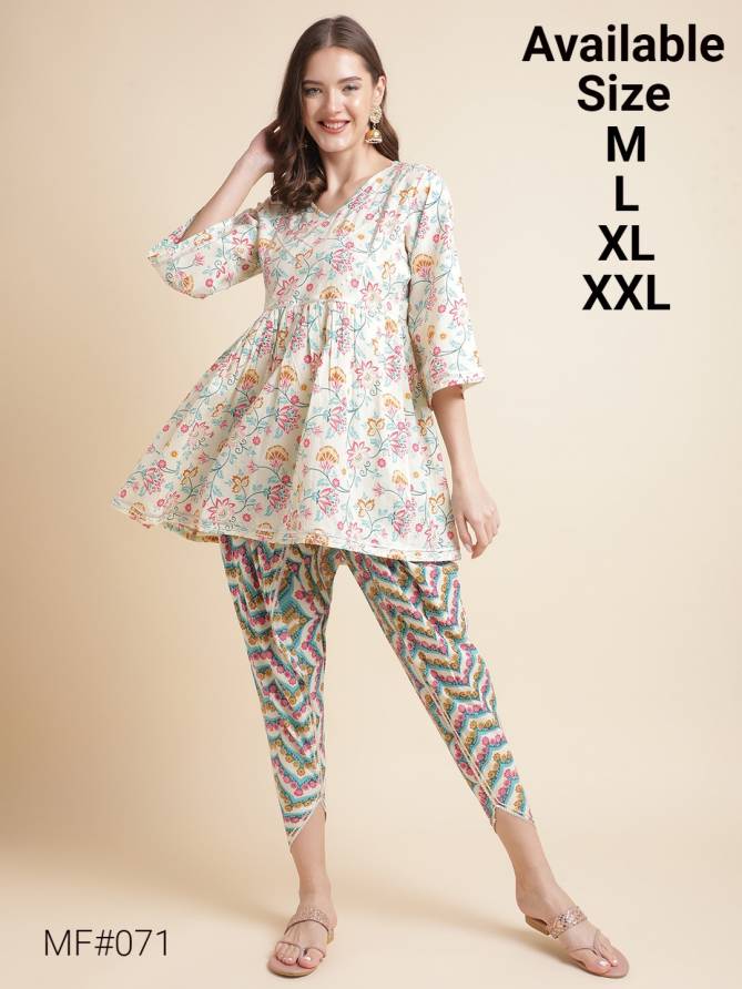 MESMORA Heavy Printed Cotton Kurti With Bottom Wholesale Market in Surat With Price